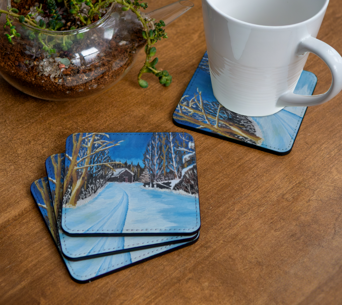 Tack Shop in the Snow - Coasters